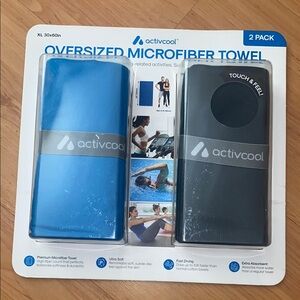 Activcool Oversized XL Microfiber Towel - 30"x60" (2 pk.) NEW.
